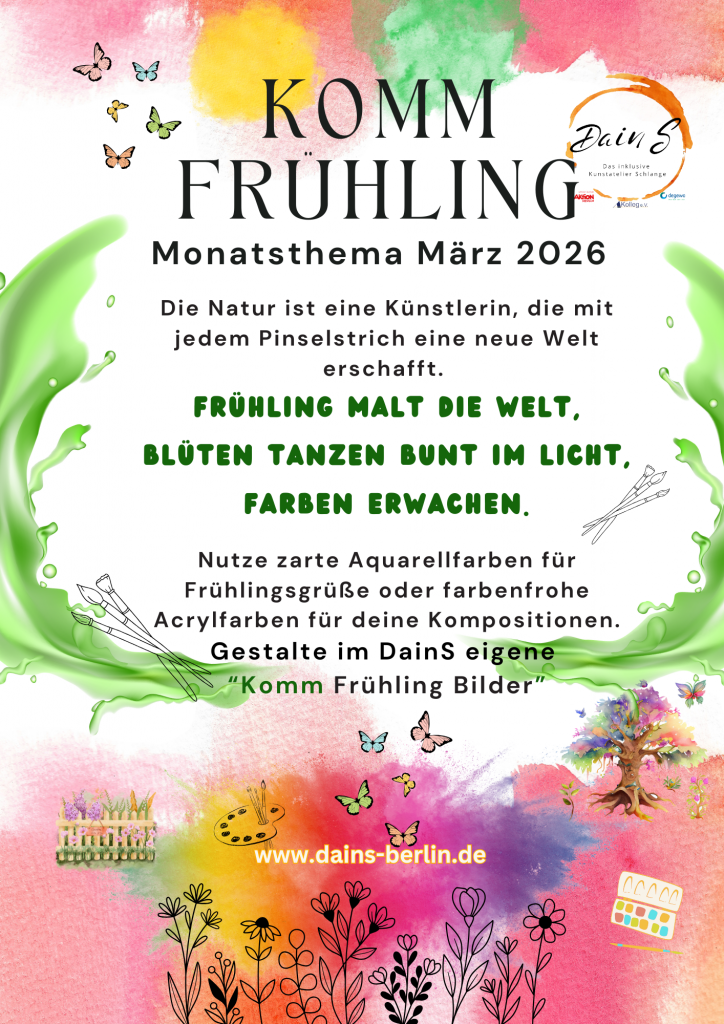 Einladung zum Frühlingsfarben malen