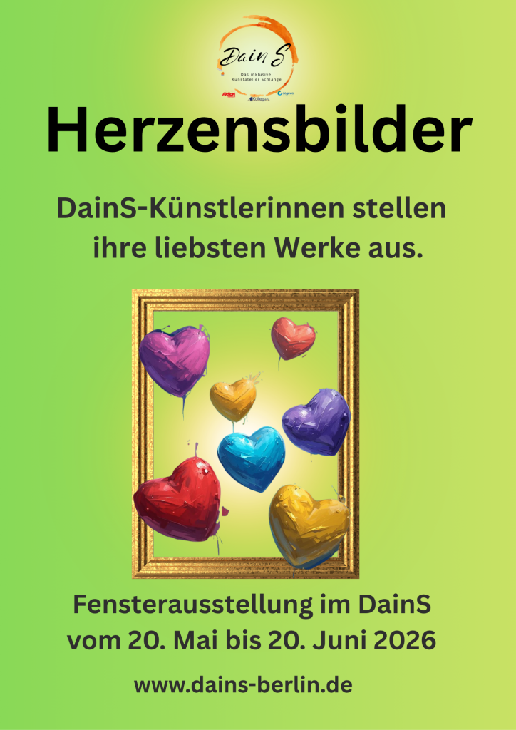 Flyer, Fensterausstellung: Herzensbilder Mai-Juni 2026